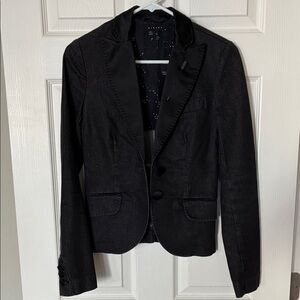 Sisley Black Blazer with Satin Accents
